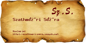 Szathmári Sára névjegykártya