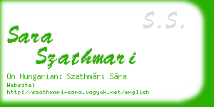 sara szathmari business card