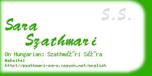 sara szathmari business card